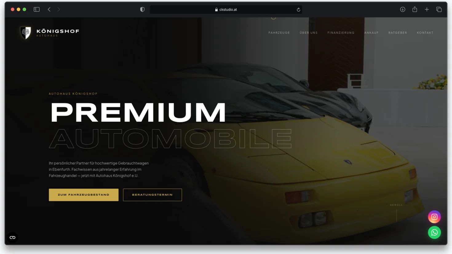 Website Autohaus Koenigshof
