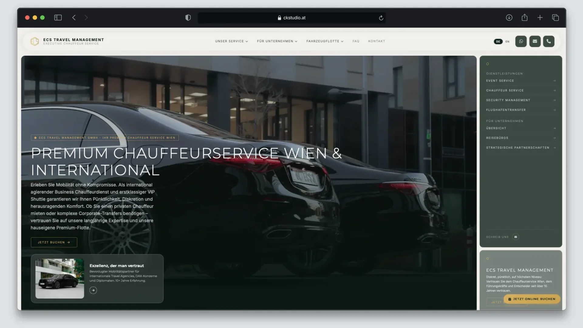 Website ECS Travel Management